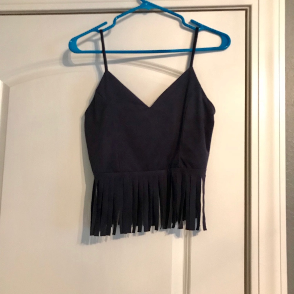 Fringe, Suede Top